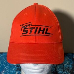 STIHL Outfitters Team STIHL Baseball Cap Hat Orange Embroidered Adjustable Logo